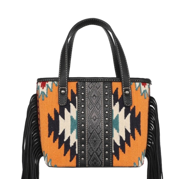 OUT OF STOCK Montana West Aztec Tapestry Small Tote/Crossbody Bag - Picture 5 of 9